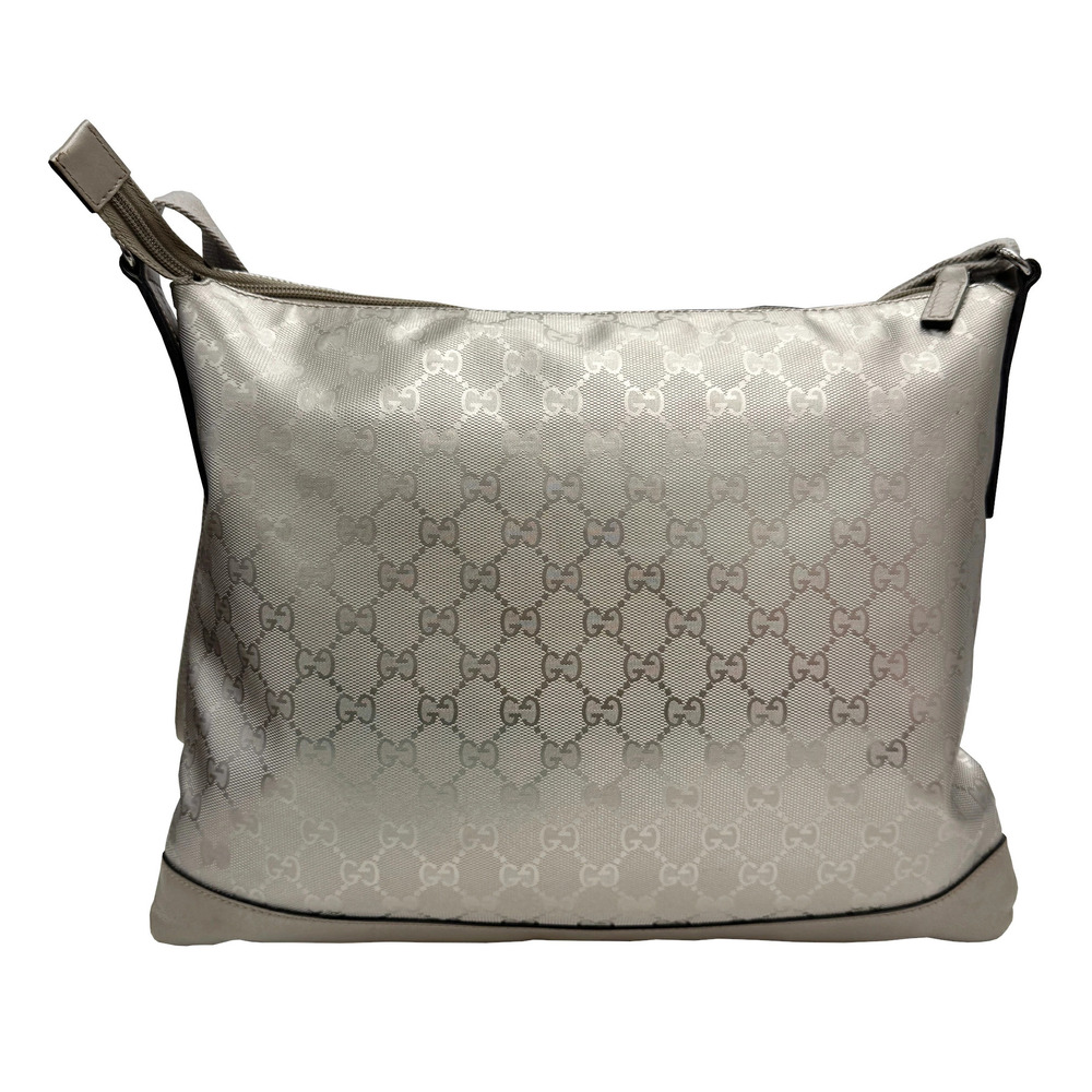 GUCCI GG Imprime Shoulder Bag Silver